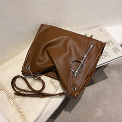 Vintage PU Leather Crossbody Bags for Women with Tassels