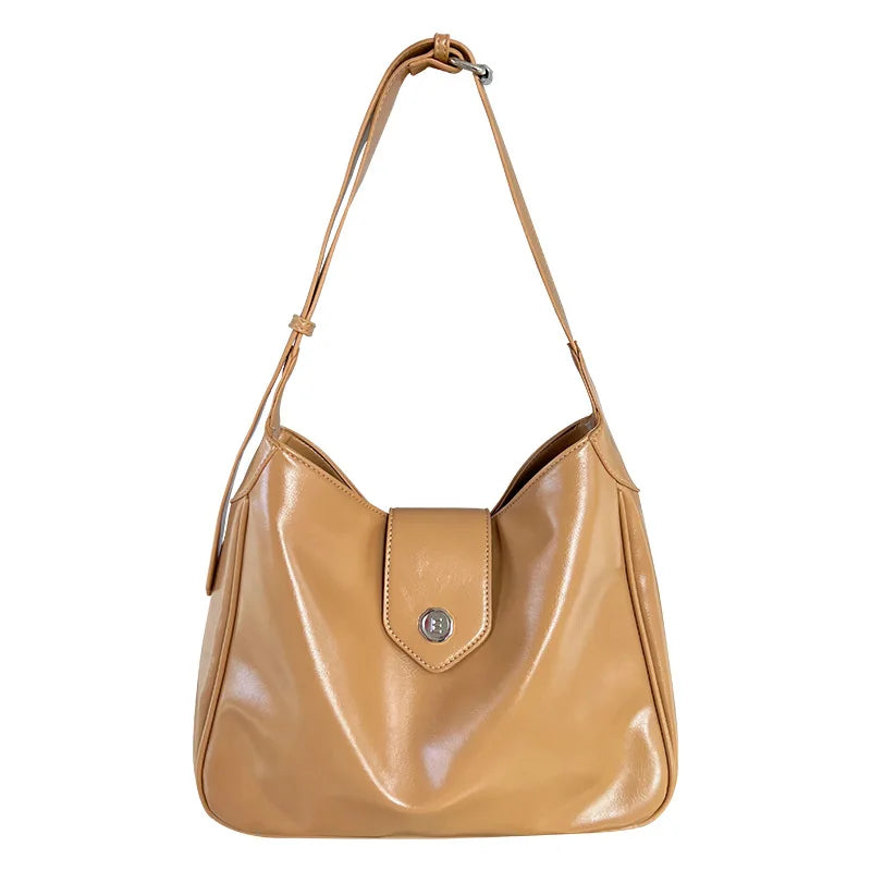 Vintage PU Leather Women's Bag One Shoulder Crossbody Tote Handbag