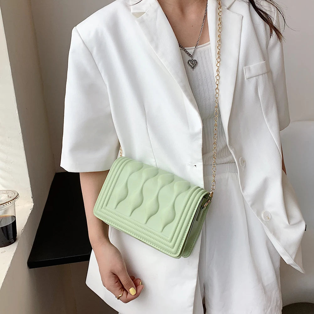 Vintage PU Leather Embossing Women Shoulder Messenger Bags Casual