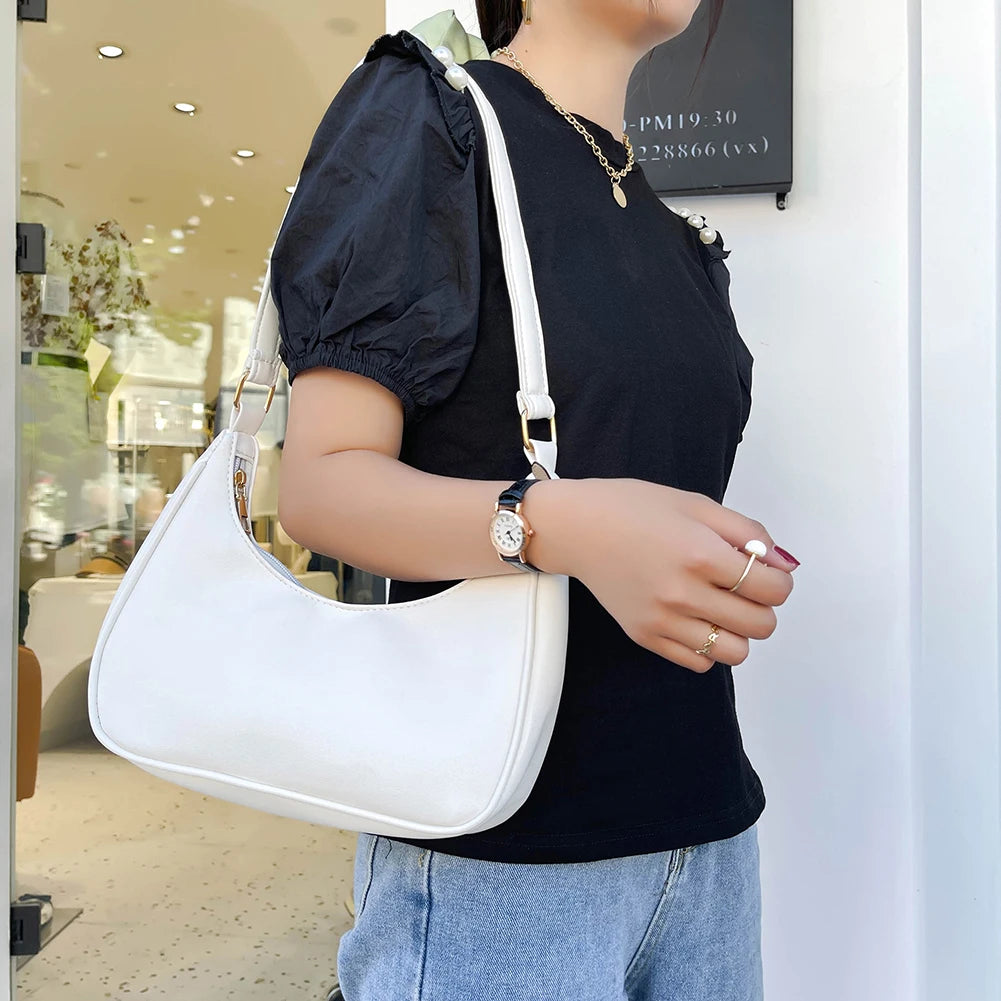 Vintage PU Leather Hobos Shoulder Bag For Women Lady Travel