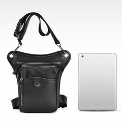 Vintage PU Leather Waist Pack Drop Leg Bag