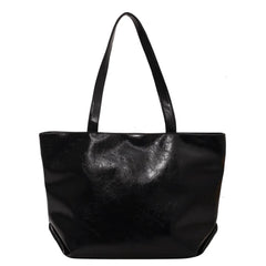Vintage PU Leather Zipper Shoulder Bag Women Casual Large Capacity