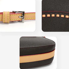Vintage Panelled Shoulder Bag Women Cross-body Saddle Bag French Style Handbag