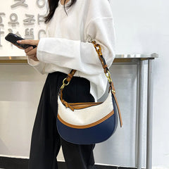 Vintage Patchwork Shoulder Bags Women Large Capacity Chain Bag