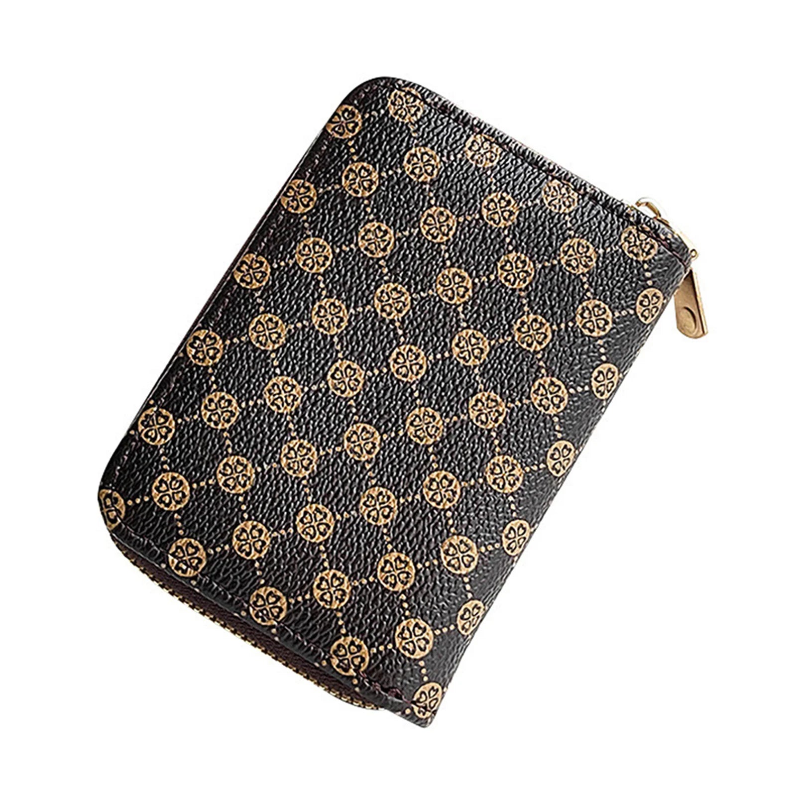 Vintage Printed Short Wallet Female Card Holder Lightweight Bag