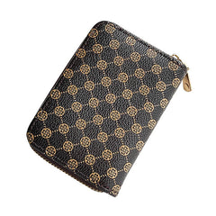 Vintage Printed Short Wallet Female Card Holder Lightweight Bag
