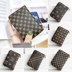 Vintage Printed Short Wallet Female Card Holder Lightweight Bag