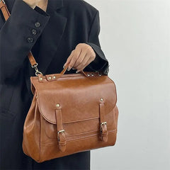 Vintage PU Leather Women Backpack Solid Ladies Shoulder Bags Handbags