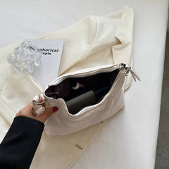 Vintage Pu Underarm Shoulder Bag Woman Soft Leather Padded Handbag