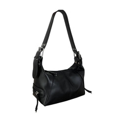 Vintage Pu Women's Armpit Bag Zipper Shoulder Bag