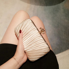 Vintage Pure Fold Handbags Ladies Banquet Evening Bags Clutches