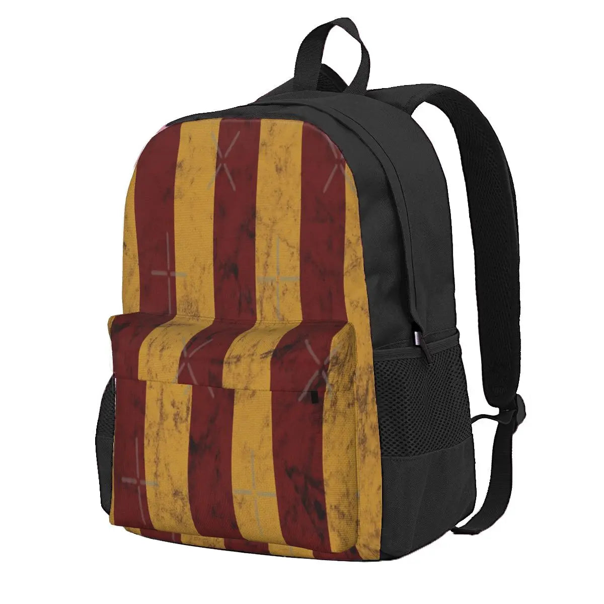 Vintage Red Geometric Backpack Men Women Female Bag Youth Bags