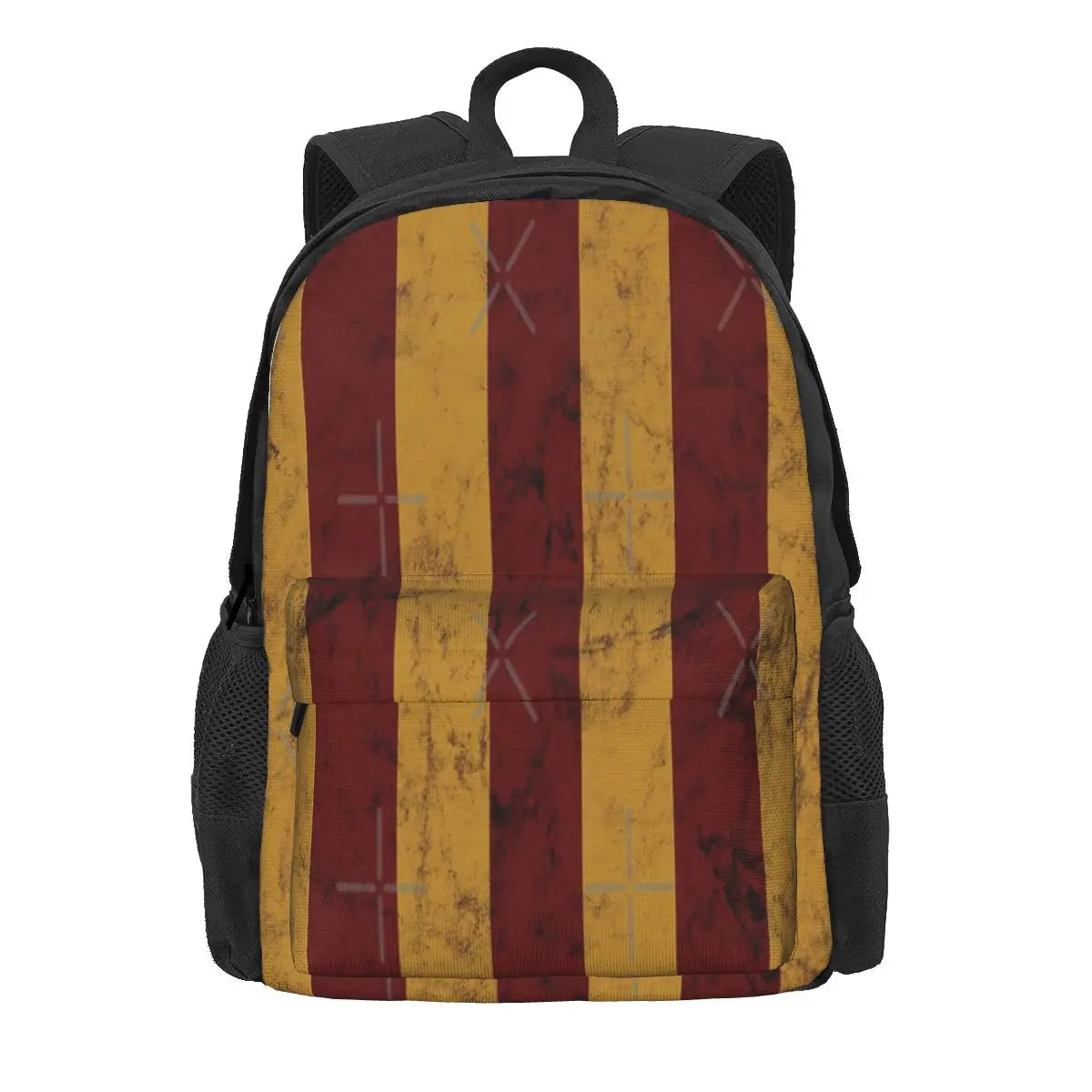 Vintage Red Geometric Backpack Men Women Female Bag Youth Bags