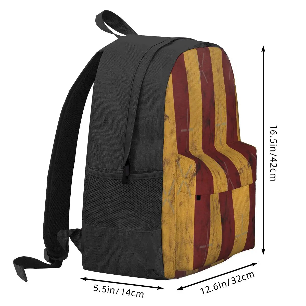 Vintage Red Geometric Backpack Men Women Female Bag Youth Bags
