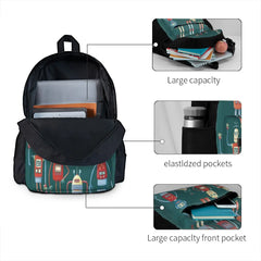 Vintage Retro Robots Backpacks Men's Backpacks Bags For Women Kids