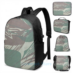 Vintage Rhodesian Army Brushstroke Camo USB Charge Backpack