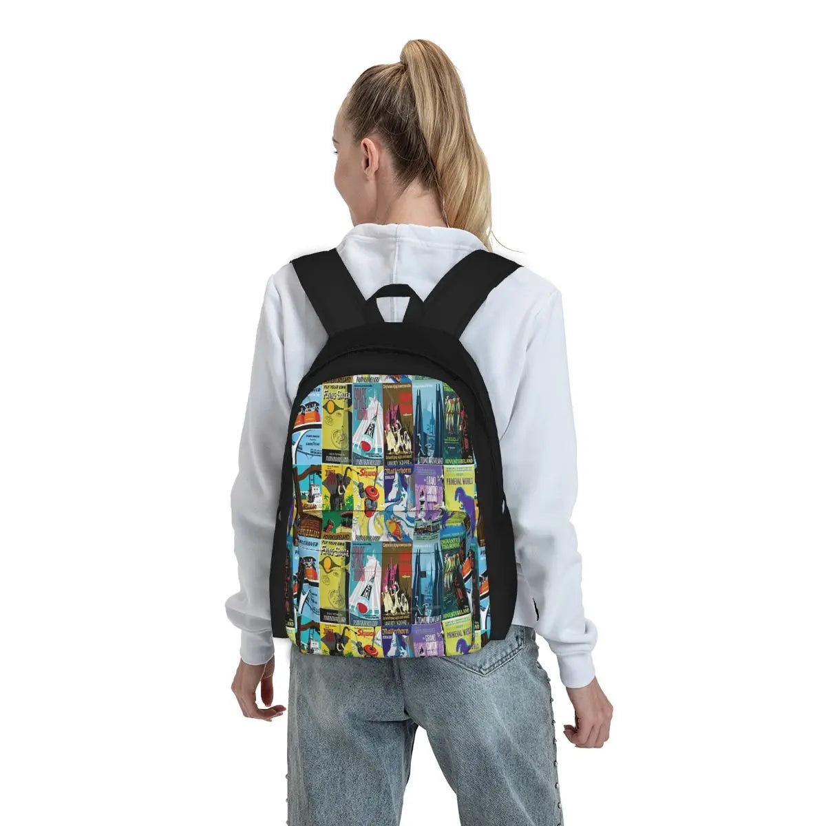 Vintage Ride Posters 1 Backpacks Men's Bags For Women