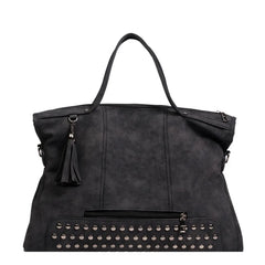 Vintage Rivet Handbags Large Capacity Tote Bags Shopper Female Shoulder Bag