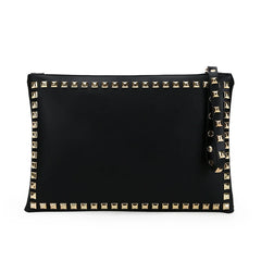 Vintage Rivets PU Leather Crossbody Bag Envelope Clutch