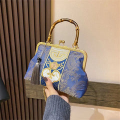 Vintage Shell Lock Japan Style Women Shoulder Crossbody Bags Chain Fringe Bag