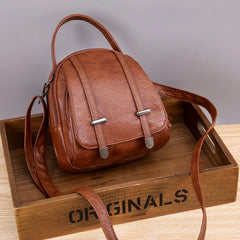 Vintage Shoulder Bag Soft PU Leather Crossbody Bag Lady Handbag Shopping Purse