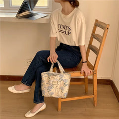 Vintage Jacquard Flower Shoulder Bag for Women