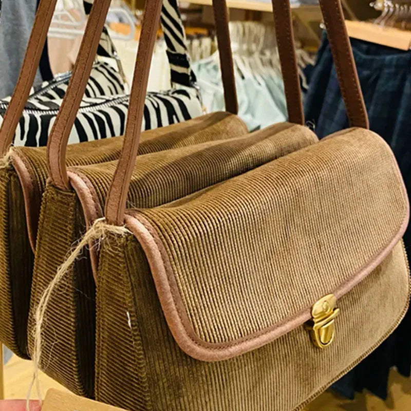 Vintage Canvas Hobos Bag Soft Nylon Handbag Women Small Shoulder Purse