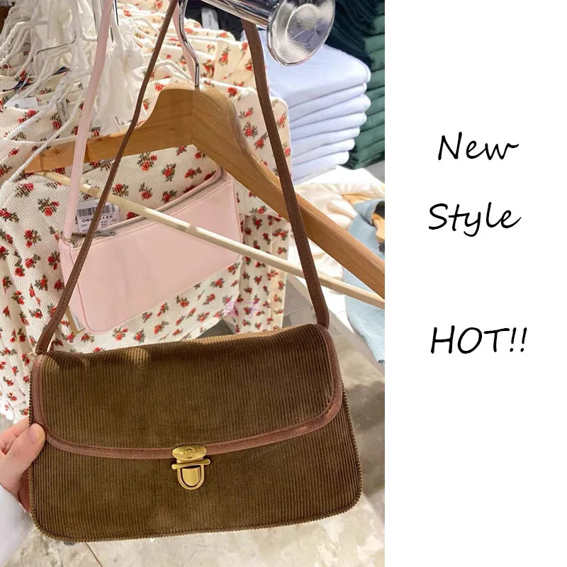 Vintage Canvas Hobos Bag Soft Nylon Handbag Women Small Shoulder Purse