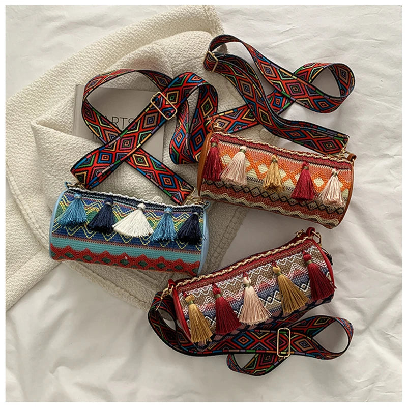 Vintage Shoulder Bags for Women Crossbody Bag Purse Lady Barrel