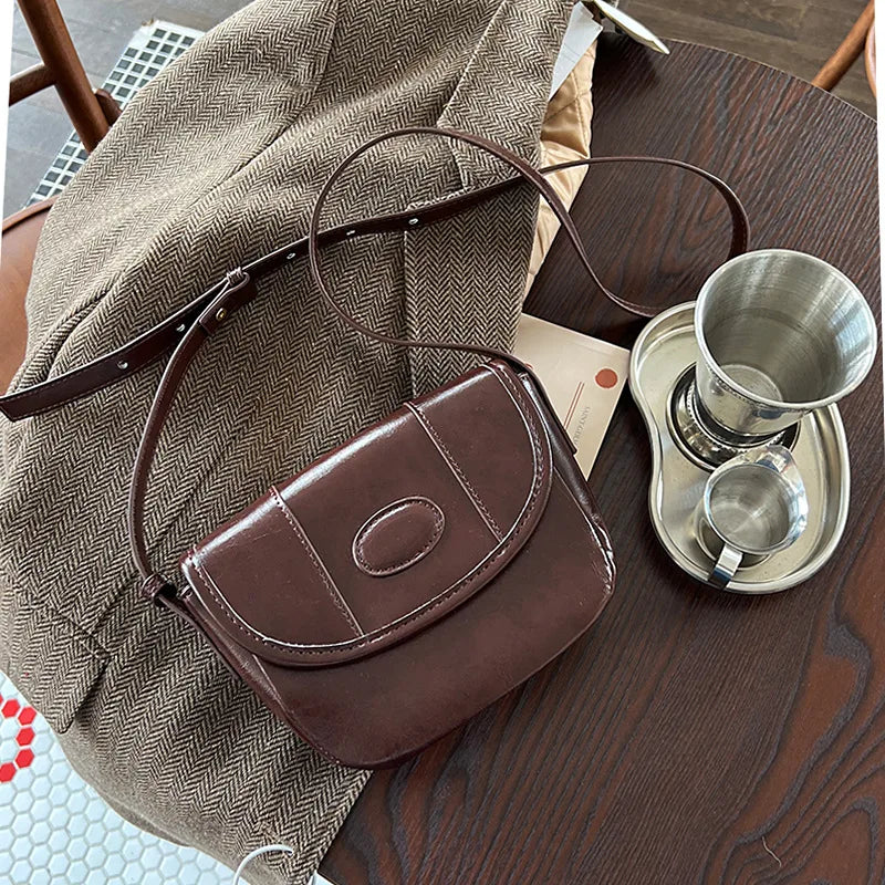 Vintage Crossbody Bag for Women PU Leather Messenger
