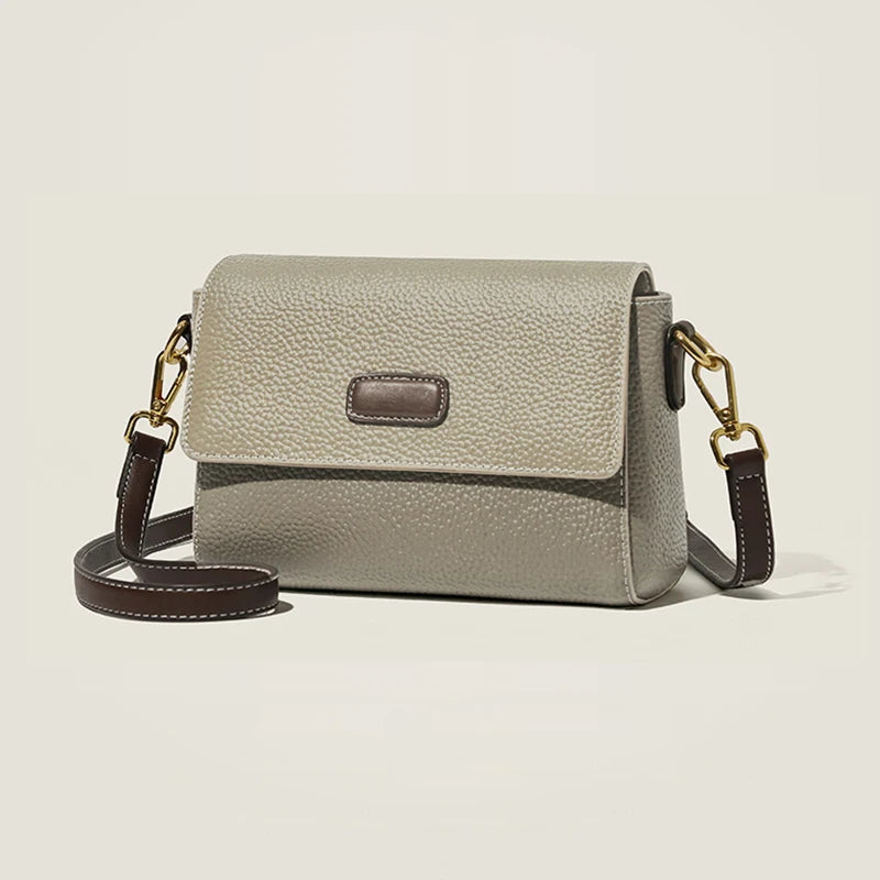 Vintage Leather Crossbody Bag for Women Small Shoulder Messenger Bag