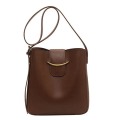 Vintage PU Leather Bucket Bag Shoulder Bags for Women Crossbody Handbag 2 Pcs