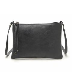 Vintage Thin Leather Messenger Bag Envelope Crossbody Bag for Women