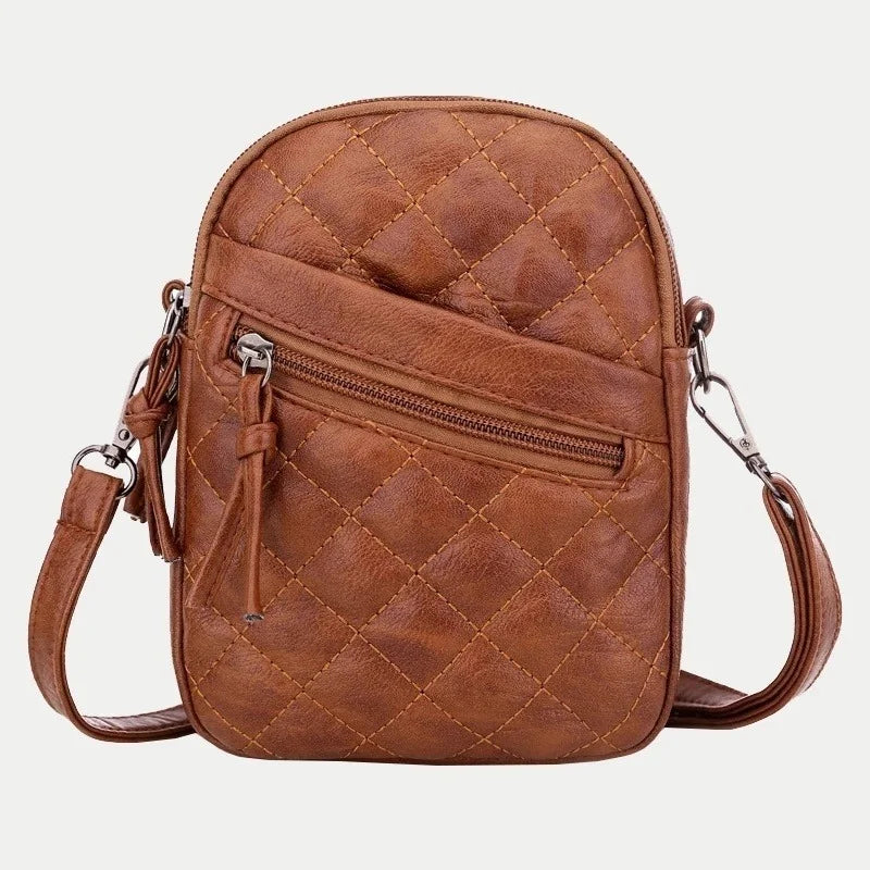 Vintage Small Crossbody Bag Women PU Leather Shoulder Messenger Phone Purse