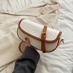 Vintage PU Leather Handbag Women Shoulder Bag