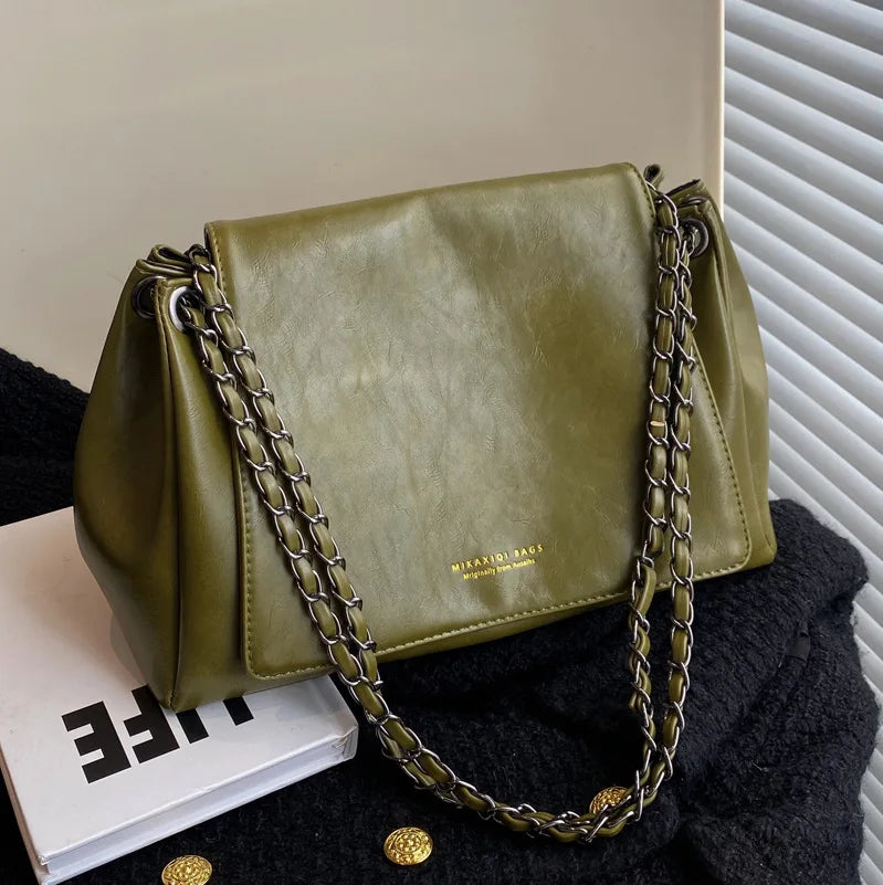 Vintage Small Square Bag Chain Crossbody Bag Women's Handbag Purse