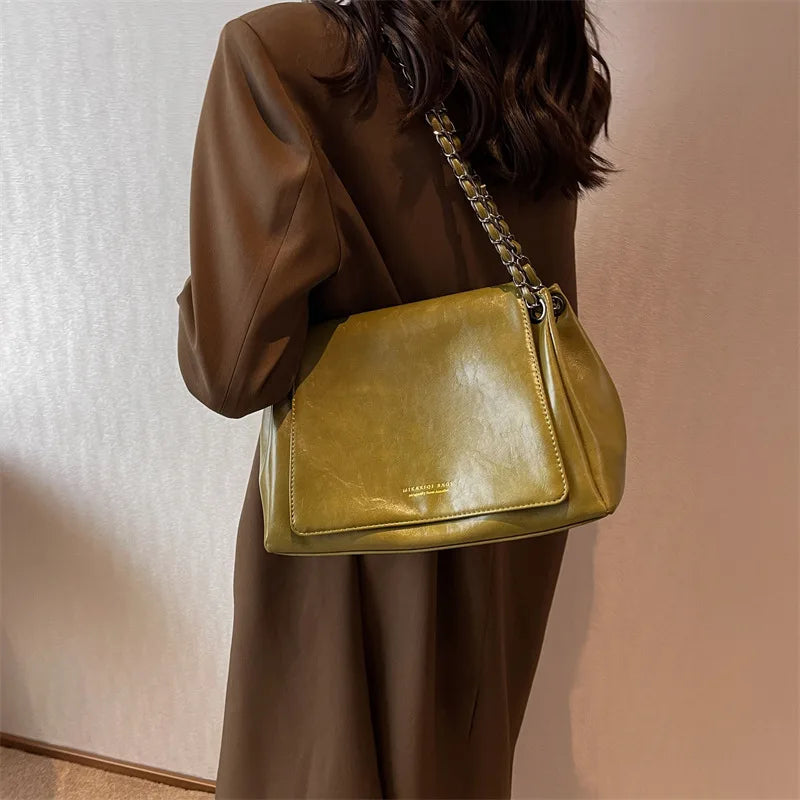 Vintage Small Square Bag Chain Crossbody Bag Women's Handbag Purse
