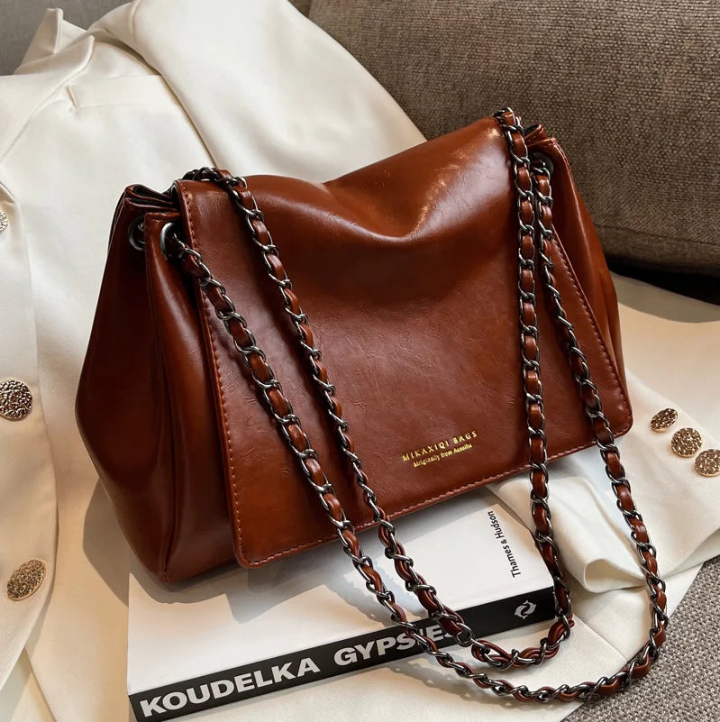 Vintage Small Square Bag Chain Crossbody Bag Women's Handbag Purse