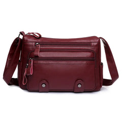 Vintage Soft Leather Bag Woman Large Capacity Shoulder Bag Women Crossbody Purse