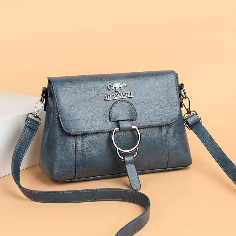 Vintage Soft Leather Women Shoulder Bags Handbags Small Crossbody Bags