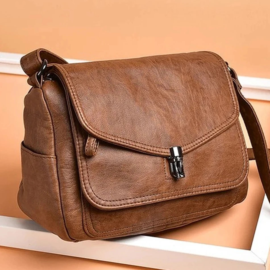 Vintage Soft Leather Women Shoulder Bags Handbags Women Bags