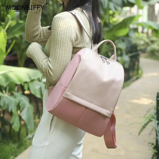 Vintage PU Leather Backpacks for Women Girls Travel Backpack