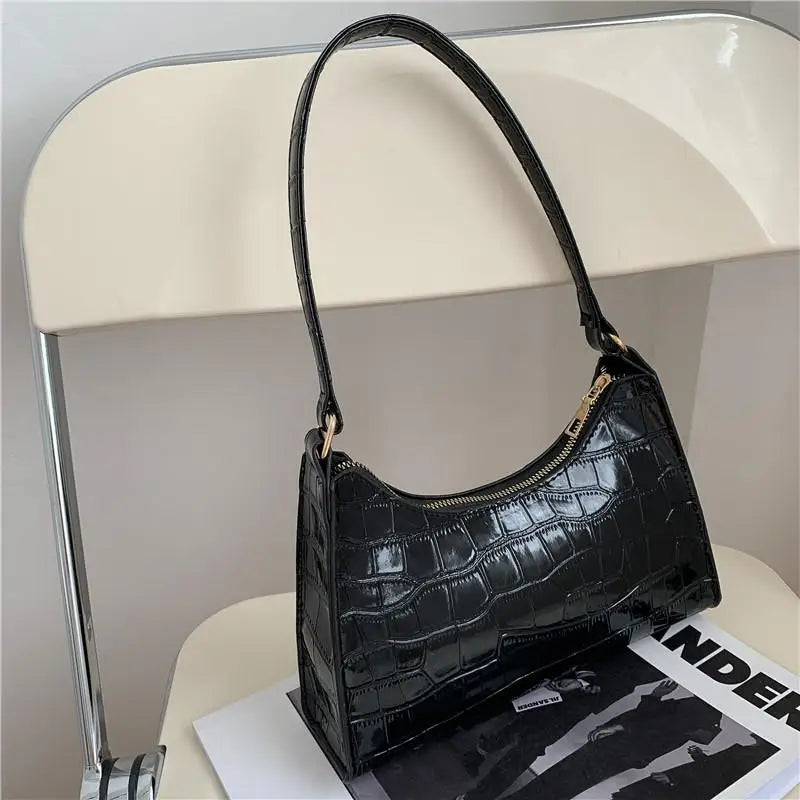 Vintage Solid Handbag Tote Bag Purse Women PU Leather