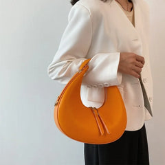 Vintage PU Leather Shoulder Bags: Underarm Hobo Bag