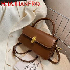 Vintage Square Shoulder Bags for Women Small Flap Messenger Handbag