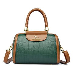 Vintage Stone Pattern Leather Shoulder Crossbody Bags for Women