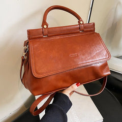 Vintage Style Women's Lady Messenger Bag PU Leather Satchel