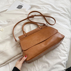 Vintage Style Women's Lady Messenger Bag PU Leather Satchel