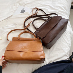 Vintage Style Women's Lady Messenger Bag PU Leather Satchel