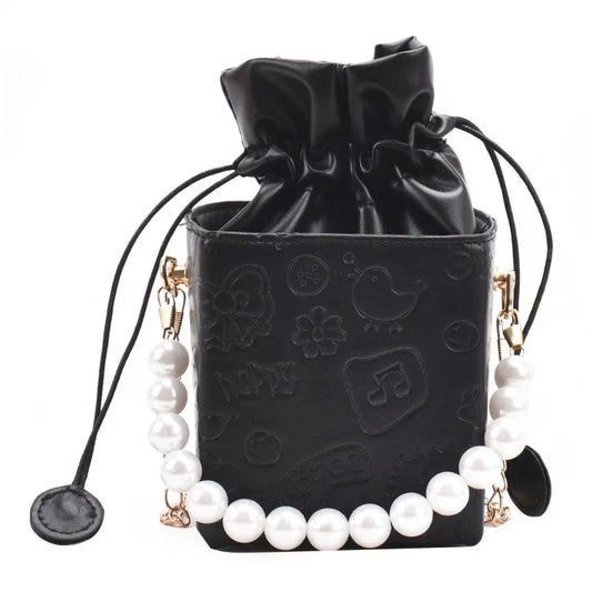 Vintage Summer Crossbody Bucket Bag Print Pattern Woman Bag Female Shoulder
